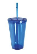 100% Bpa Free Cup Bottle With Straw Double Wall Screw On Lid Water Drinks 16oz-Serve The Flag 7 image