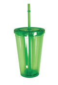 100% Bpa Free Cup Bottle With Straw Double Wall Screw On Lid Water Drinks 16oz-Serve The Flag