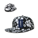 Decky Flowers Floral Hawaiian 5 Panel Cotton Flat Bill Baseball Caps Hats-Serve The Flag 1 image