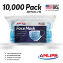 Amlife 10000 Pack Face Mask Protective Covering Blue 3-Ply Layer Made in USA Imported Fabric-Serve The Flag 1 image