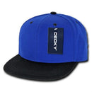 2 Dozen Blank Flat Bill Snapback Caps Hats Solid Two Tone Decky Wholesale Bulk-Serve The Flag 11 image