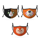 Cute Face Masks 3 / 5 Packs for Kids Child Adjustable Boys Girls Ages 3 to 9 Cotton Poly Washable Reusable 2 Layer Pocket Filter-Serve The Flag 8 image