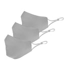 3 Pack Grey Cotton Face Mask Cloth Masks for Mouth Nose Washable Reusable Double Layer Covering Adjustable Ear-Serve The Flag 1 image