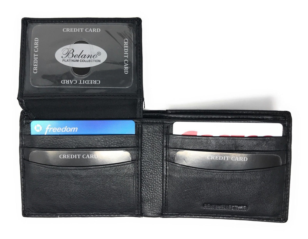 Belano RFID Blocking Real Leather Bifold Wallets for Cards