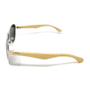 Aviator Bamboo Polarized Sunglasses Mirror Lens Driving Mens Womens With Pouch-Serve The Flag 17 image