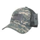 Rapid Dominance USA American Flag Text Ripstop 6 Panel Trucker Dad Caps Hats-Serve The Flag 11 image