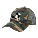 Rapid Dominance USA American Flag Text Ripstop 6 Panel Trucker Dad Caps Hats-Serve The Flag 17 image