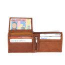 Casaba Genuine Leather Bifold Wallets Cash Slots ID Coin Key Pocket Mens Womens-Serve The Flag 55 image