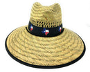 Stylish Straw Hats Caps Lifeguard Sombrero Postal Sun Beach Wide Brim Unisex-Serve The Flag 14 image
