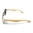 Aviator Bamboo Polarized Sunglasses Mirror Lens Driving Mens Womens With Pouch-Serve The Flag 24 image