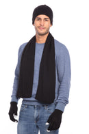 Casaba Winter 3 Piece Set Knit Beanie Hat Scarf Touchscreen Gloves for Men Women-Serve The Flag 9 image