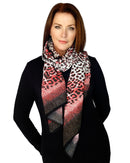 Casaba Womens Animal Leopard Skin Prints Sheer Scarves Scarf Shawls Light Wrap-Serve The Flag 2 image