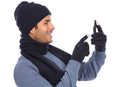 Casaba 3 Piece Winter Set Cuff Beanie Hat Scarf Touchscreen Gloves for Men Women-Serve The Flag 36 image