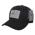 Rapid Dominance USA American Rubber Flag Acrylic 5 Panel Trucker Dad Caps Hats-Serve The Flag