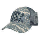Rapid Dominance USA American Flag Text Ripstop 6 Panel Trucker Dad Caps Hats-Serve The Flag 4 image