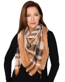 Casaba Womens Warm Winter Scarves Scarf Wraps Shawls Blankets Triangle Plaid-Serve The Flag 14 image