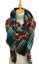 Casaba Womens Warm Winter Scarves Scarf Wraps Shawls Blankets Triangle Plaid-Serve The Flag 16 image