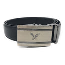 Leather Mens Ratchet Belt Sliding Adjustable Automatic Buckle Cut to Size-Serve The Flag 11 image