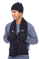 Casaba Winter 3 Piece Set Knit Beanie Hat Scarf Touchscreen Gloves for Men Women-Serve The Flag 32 image