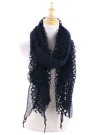 Casaba Womens Elegant Lace Scarves Scarf Shawl Floral Church Sunday Sheer Wrap-Serve The Flag 9 image