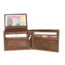 Casaba Genuine Leather Bifold Wallets Cash Slots ID Coin Key Pocket Mens Womens-Serve The Flag 52 image