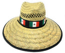 Stylish Straw Hats Caps Lifeguard Sombrero Postal Sun Beach Wide Brim Unisex-Serve The Flag 13 image