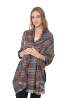 Casaba Womens Warm Winter Scarves Scarf Wraps Shawls Blankets Triangle Plaid-Serve The Flag 39 image