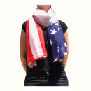 Patriotic USA American Flag Red White Scarf Scarves Sheer Lightweight-Serve The Flag 4 image