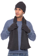 Casaba 3 Piece Winter Set Cuff Beanie Hat Scarf Touchscreen Gloves for Men Women-Serve The Flag 33 image