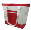 Large Reusable Grocery Shopping Tote Bags With Wide Gusset Travel Zippered 20inch-Serve The Flag 7 image