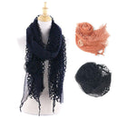 Casaba Womens Elegant Lace Scarves Scarf Shawl Floral Church Sunday Sheer Wrap-Serve The Flag 7 image