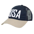 Rapid Dominance USA American Flag Text Ripstop 6 Panel Trucker Dad Caps Hats-Serve The Flag 26 image