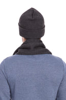 Casaba Winter 3 Piece Set Beanie Hat Scarf Touchscreen Gloves Flat Knit for Men Women-Serve The Flag 32 image