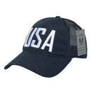Rapid Dominance USA American Flag Text Ripstop 6 Panel Trucker Dad Caps Hats-Serve The Flag 2 image