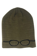 Casaba Warm Winter Beanies Glasses Embroidery Toboggans Caps Hats for Men Women-Serve The Flag 28 image