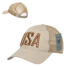 Rapid Dominance USA American Flag Text Ripstop 6 Panel Trucker Dad Caps Hats-Serve The Flag 31 image