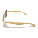 Aviator Bamboo Polarized Sunglasses Mirror Lens Driving Mens Womens With Pouch-Serve The Flag 22 image