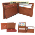 Casaba Genuine Leather Bifold Wallets Cash Slots ID Coin Key Pocket Mens Womens-Serve The Flag