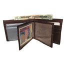 Casaba Genuine Leather Bifold Wallets Cash Slots ID Coin Key Pocket Mens Womens-Serve The Flag 24 image