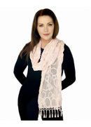 Casaba Womens Elegant Lace Scarves Scarf Shawl Formal Bridal Fringe Sheer Wrap-Serve The Flag 3 image