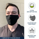 Cotton Face Mask Cloth Masks Pack for Mouth Nose Washable Reusable Double Layer Adjustable Ear Unisex-Serve The Flag 5 image