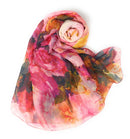 Casaba Womens Floral Sheer Scarves Scarf Convertible Poncho Top Light Wrap-Serve The Flag 19 image