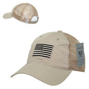 Rapid Dominance USA American Flag Text Ripstop 6 Panel Trucker Dad Caps Hats-Serve The Flag 38 image