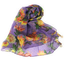 Casaba Womens Floral Birds Sheer Scarves Scarf Convertible Poncho Top Light Wrap-Serve The Flag 6 image