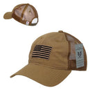 Rapid Dominance USA American Flag Text Ripstop 6 Panel Trucker Dad Caps Hats-Serve The Flag 37 image
