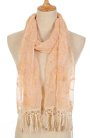 Casaba Womens Elegant Lace Scarves Scarf Shawl Formal Bridal Fringe Sheer Wrap-Serve The Flag 11 image