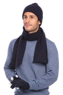 Casaba 3 Piece Winter Set Cuff Beanie Hat Scarf Touchscreen Gloves for Men Women-Serve The Flag 40 image