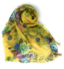 Casaba Womens Floral Birds Sheer Scarves Scarf Convertible Poncho Top Light Wrap-Serve The Flag 8 image