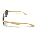 Aviator Bamboo Polarized Sunglasses Mirror Lens Driving Mens Womens With Pouch-Serve The Flag 25 image