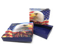 USA Patriotic Bifold Wallets In Gift Box Mens Womens Youth-UNCATEGORIZED-Empire Cove-FC-EAGLE FLAG-Casaba Shop